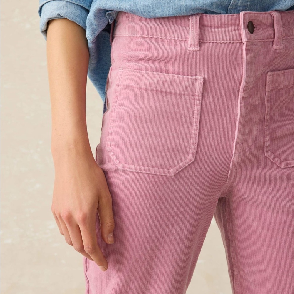 Faherty Softstretch Cord Patch Pocket Pants Flare… - image 2